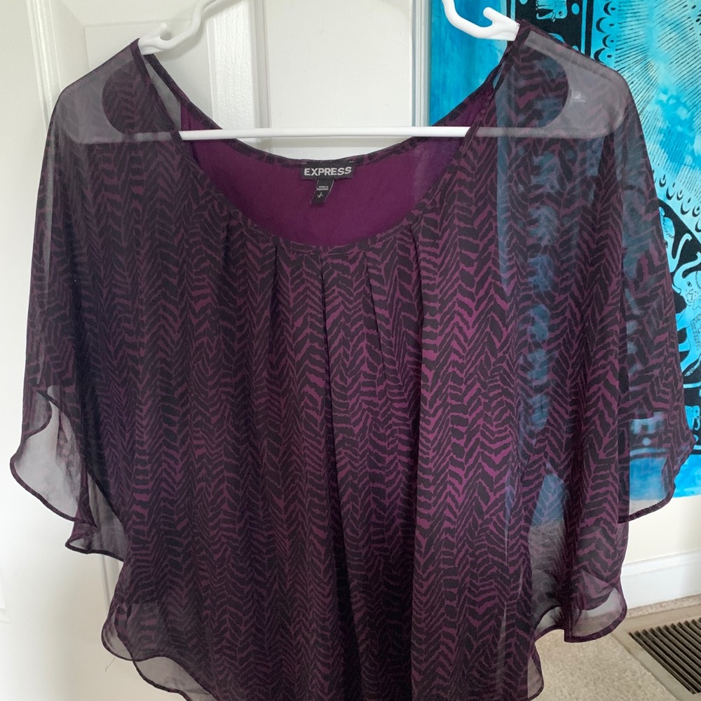 Purple sheer blouse